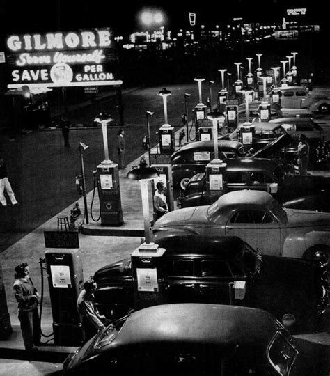 gilmore oil s gasateria in los angeles the first self serve gasoline station in the usa