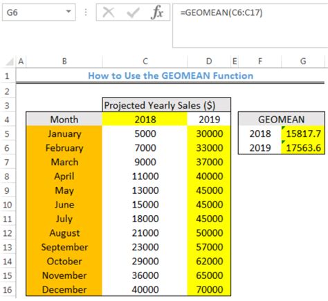 How To Calculate Geometric Average In Excel Haiper
