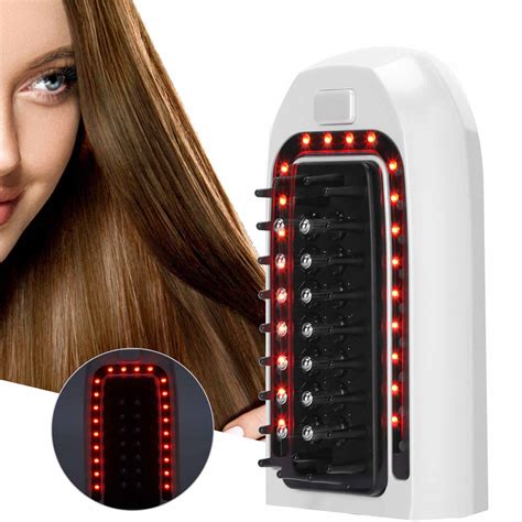 Ckeyin electrice hair scalp massage comb red blue photon therapy vibrate scalp massager brush for strong hair roots, inhibit oil secretion and relax head am277w. Electric Phototherapy Massager Comb Head Scalp Vibration ...