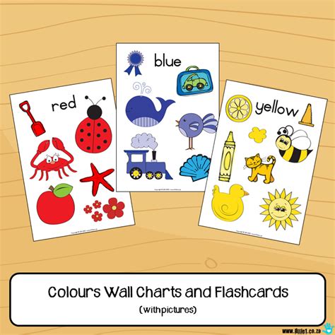Little One Flashcards And Wall Charts Colours With Pictures