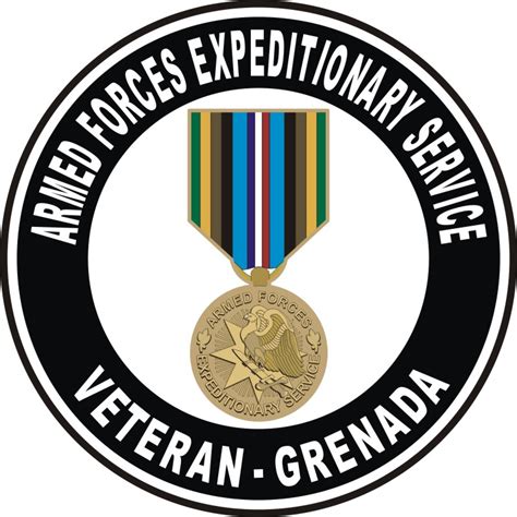 Armed Forces Expeditionary Medal Grenada Decal