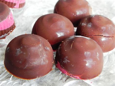 Raw Raspberry Cream Filled Chocolate Candies By Almost Vegan