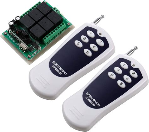 Uhppote 12vdc 433mhz 6 Channel Wireless Remote Control Switch