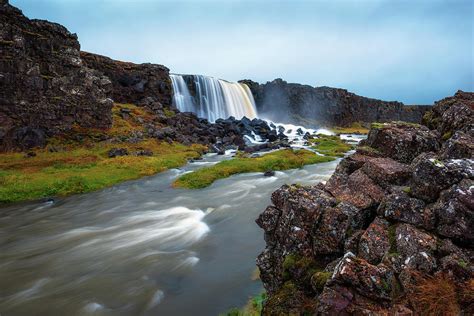 Oxarafoss Waterfall In Iceland Photograph By Miroslav Liska Fine Art