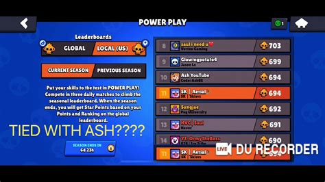 🇧🇷 star list agora está disponivel em português (br). TIED WITH THE ASH BRAWL STARS IN POWER PLAY??? Plus ...