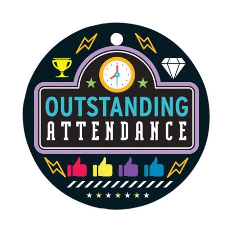 Outstanding Attendance Award Tag With 24 Chain Pack Of 25 Positive