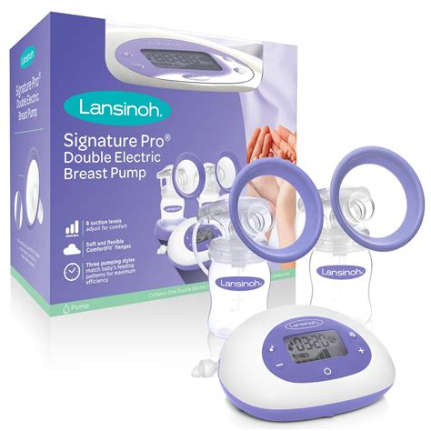 lansinoh signaturepro double electric breast pump for breastfeeding portable