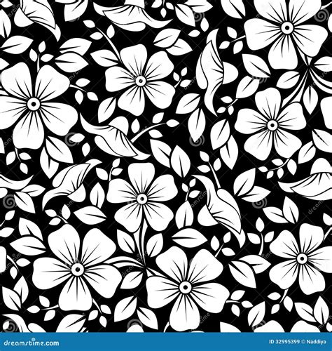 Simple Flower Patterns Black And White