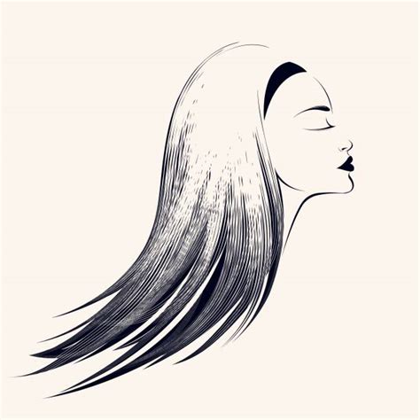Grey Hair Young Woman Illustrations Royalty Free Vector Graphics