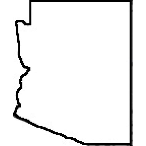 State Of Arizona Outline Map Clip Art Library