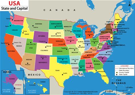 United States Map With Capitals Us States And Capitals Map Artofit