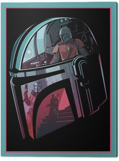 Maybe you would like to learn more about one of these? Canvas Print Star Wars: The Mandalorian - Helmet Section ...