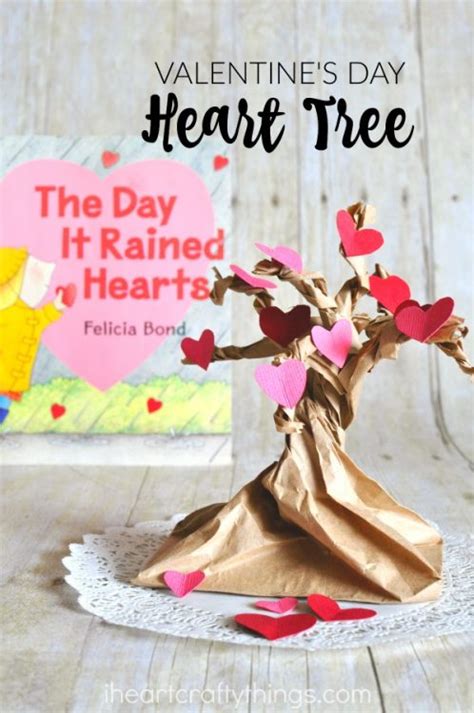 Pretty Valentine Heart Tree Craft I Heart Crafty Things