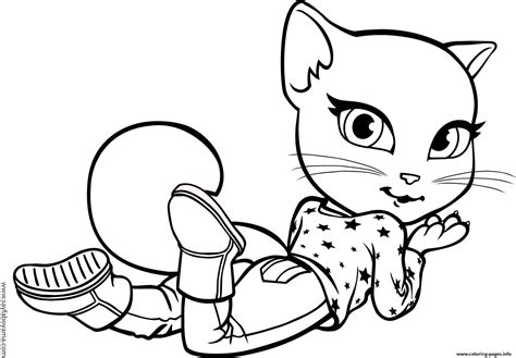 Talking Tom Free Coloring Pages