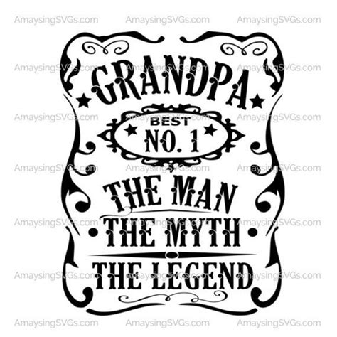Grandpa Man Myth Legend svg Fathers Day svg Grandfather svg | Etsy