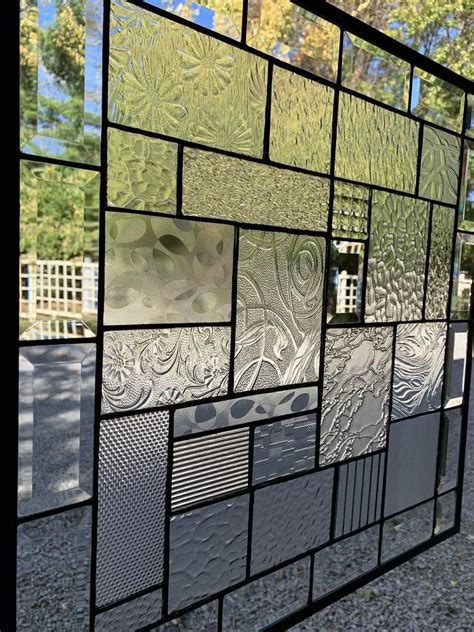 Large Clear Textured Stained Glass Panel 2075 X Etsy Australia