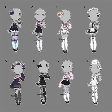 Lowered Outfit Adopts Batch 1 Open 18 By Nyxium On Deviantart