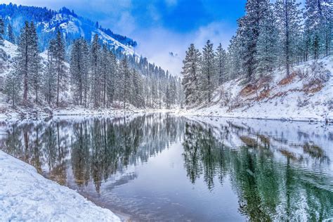 Serene Winter Scene In Gorgeous Snowy Idaho Etsy