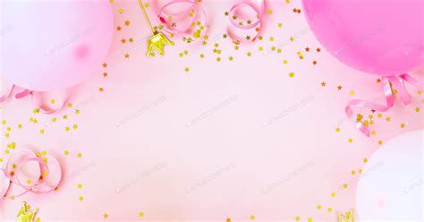 Pink Birthday Party Background with Balloons photo by AlinaKho on Envato Elements