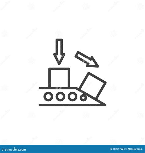 Automatic Packing Machine Line Icon Stock Vector Illustration Of