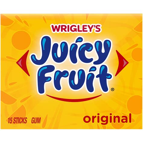 Juicy Fruit Original Bubble Gum Single Pack 15 Stick Walmart Com