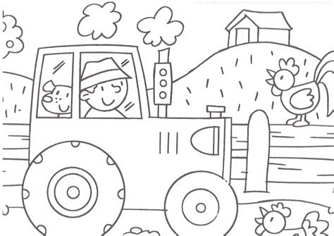 Kleurplaat Tractor Kinderkleurplaten Kleurplaten Boerderij Thema