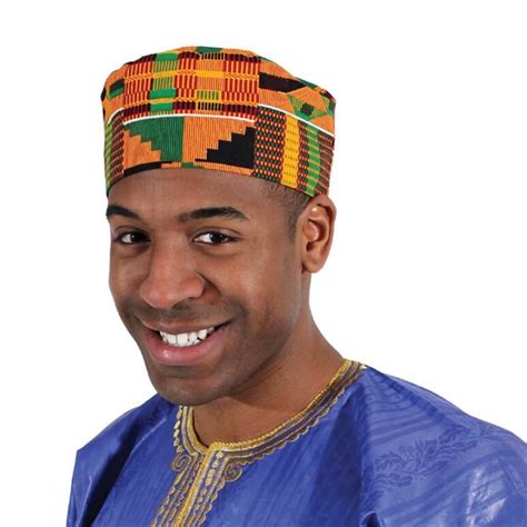 African Traditional Kente Kufi Hat Style 2 For Men And Women Etsy African Hats Kente
