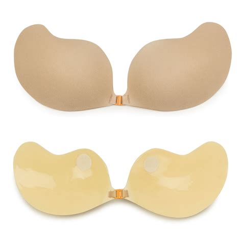 Sayfut Sayfut Push Up Bra Wing Shape Gel Strapless Reusable Bras Nude Self Adhesive Invisible