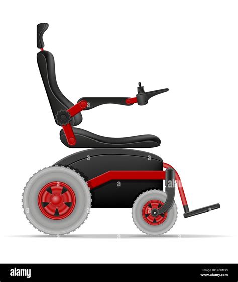Electric Wheelchair For Disabled People Stock Vector Illustration