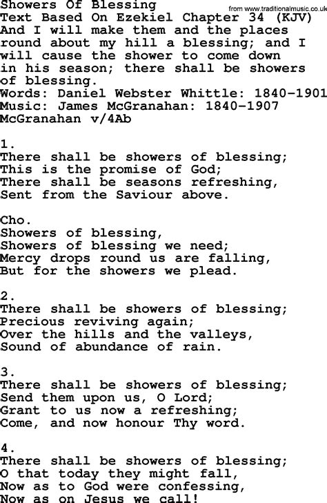 Showers Of Blessing Apostolic And Pentecostal Hymns And Songs Lyrics