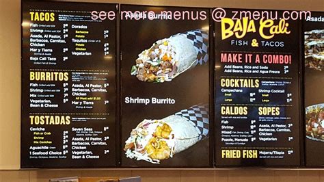 Online Menu Of Baja Cali Fish And Tacos West Covina Restaurant West