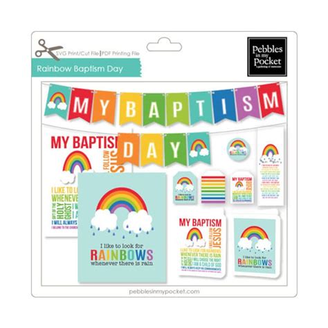 Lds Rainbow Baptism Bundle Digital Downloads Printcut Svg And Etsy