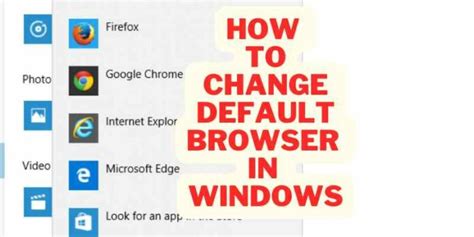 How To Change Default Browser In Windows