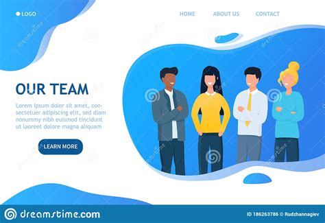 Our Team Business Template With Copy Space Stock Vector Illustration