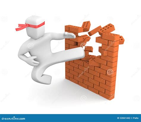 Breaking Barriers, Overcome Obstacles, Vector Concept. Symbol Of