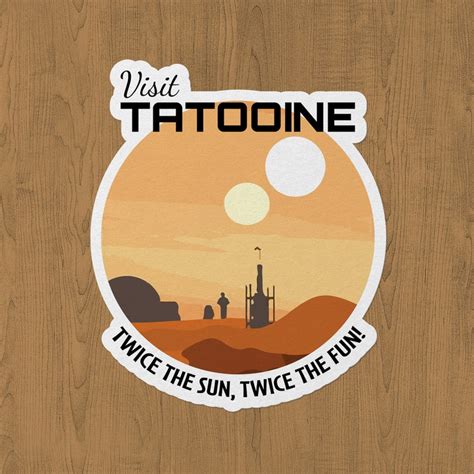Visit Tatooine Star Wars Travel Ad Sticker Die Cut Waterproof Etsy