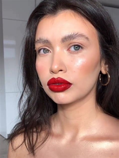 Pin By Lauren On Beauty Bright Red Lipstick Makeup Makeup Inspo