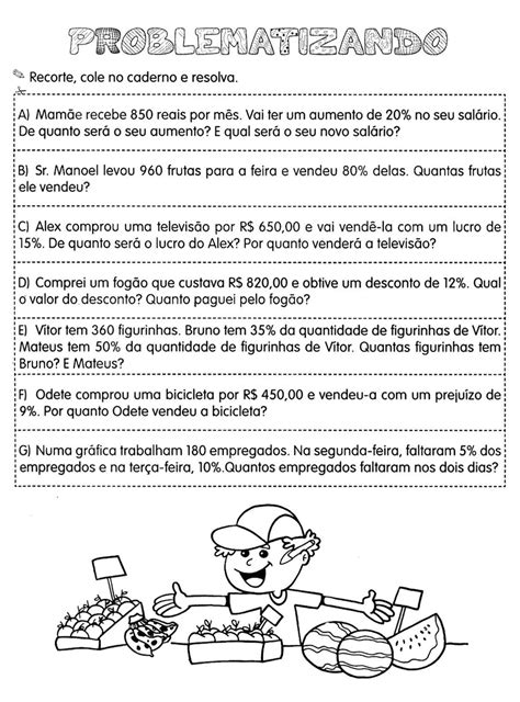 Profª Carllinha: Problemas Matemáticos