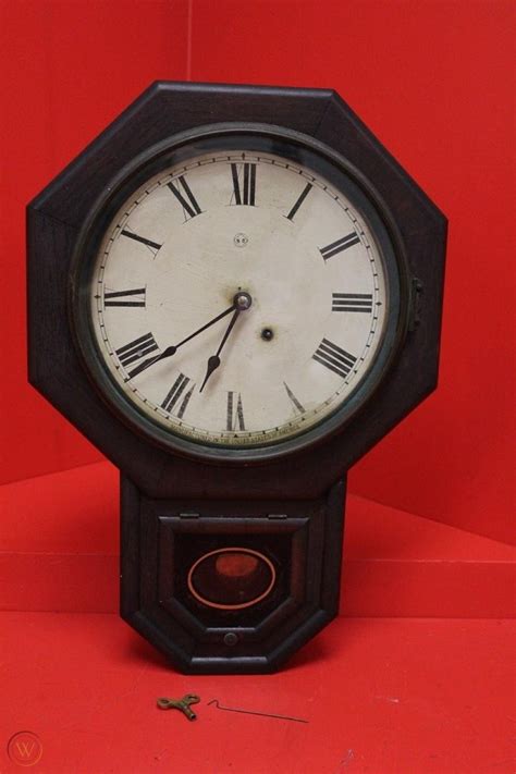Antique 1920s Era Seth Thomas Octagonal Wall Clock 1799009155
