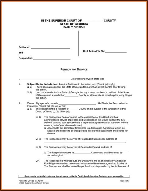 Free Printable Forms Divorce Oklahoma Printable Forms Free Online
