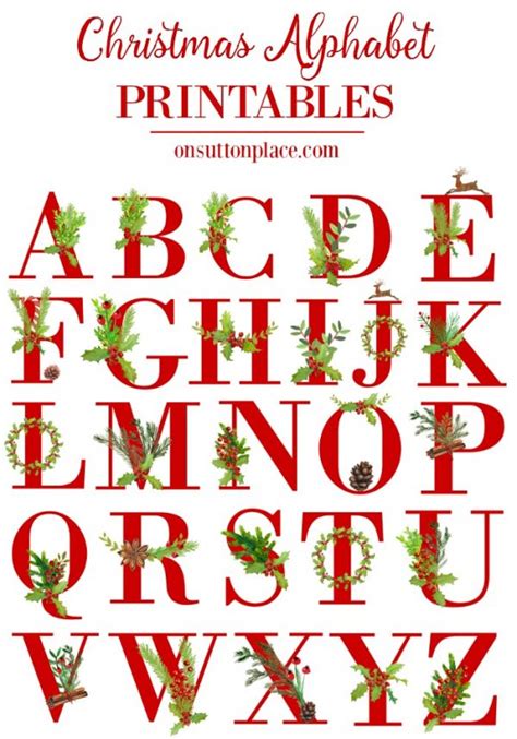 Alphabet Merry Christmas Letters Printable Printable World Holiday