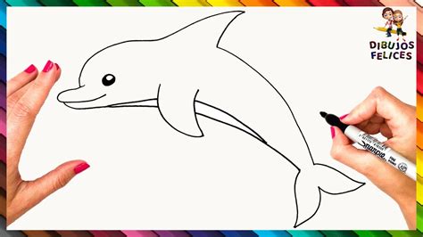 Cómo Dibujar Un Delfín Paso A Paso 🐬 Dibujo Fácil De Delfín Youtube