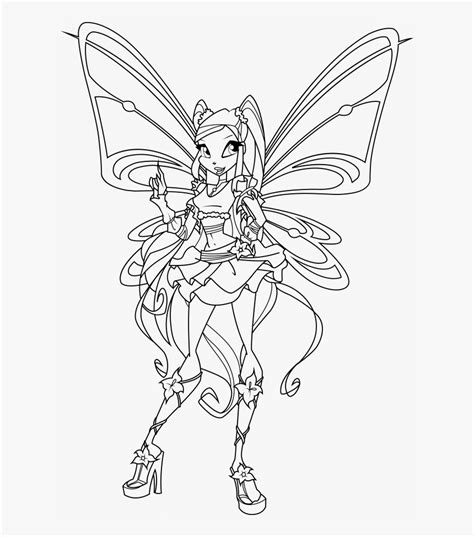 Winx Club Coloring Page 0009 Q1 Winx Club Stella Sophix Coloring Pages Hd Png Download Kindpng