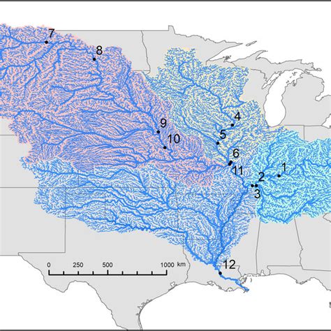 Study Region With The Location Of Selected Usgs Streamflow Gauges