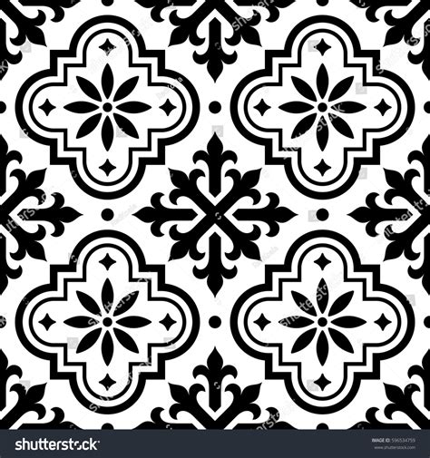 Tile decorative floor tiles vector pattern. Spanish Tile Pattern Moroccan Tiles Design Stock Vector ...