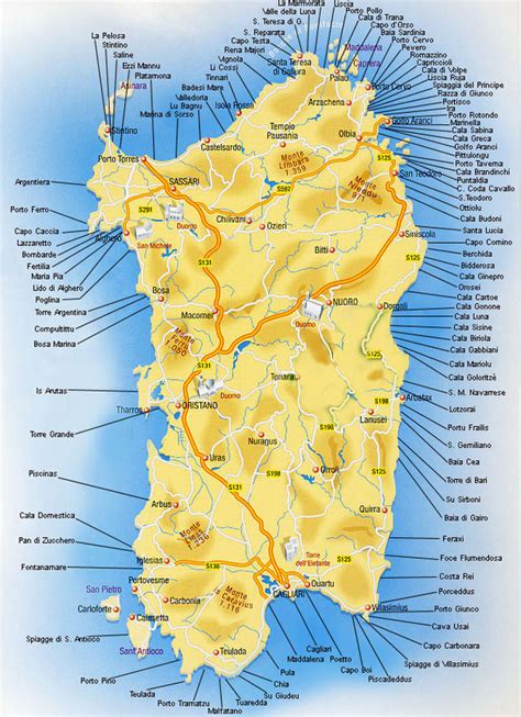 Cartina Sardegna Spiagge Nord Cartina