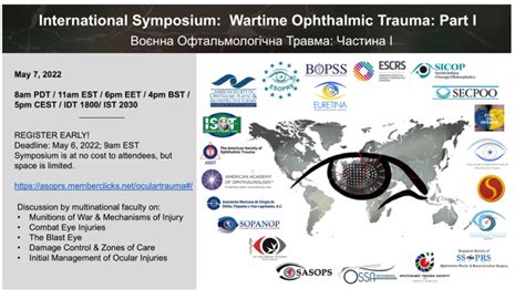 International Symposium On Wartime Ophthalmic Trauma European Society