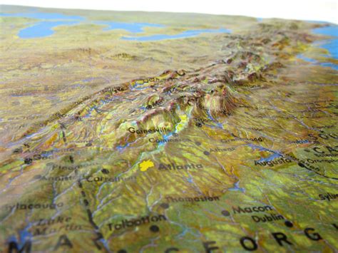 United States Natural Color Relief Ncr Series Raised Relief 3d Map