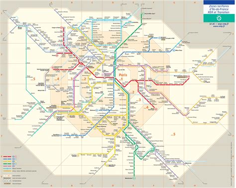 Map Of Paris Transilien Train Urban Commuter And Suburban Railway