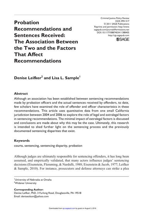 Therefore, scientific investigation is one area, or strand, within the college readiness standards for act science. Pdf) Probation Recommendations And Sentences Received: The ...